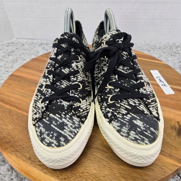 Converse Womens 9 CTAS All Star Ox Gemma Low Black White Oreo Y2K Daily Sneakers - Picture 6 of 12